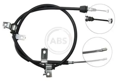 Трос ручника (задній) (L) Hyundai Getz/Click 01-12 (1620mm) A.B.S. K15357 Купити в Україні