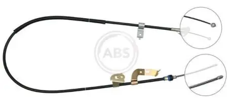 Трос ручника (задній) (L) Citroen C1/Peugeot 107/Toyota Augo 05-14 (1478/1235mm) A.B.S. K19907