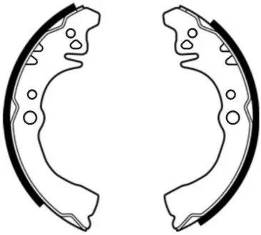Гальмівна колодка DAIHATSU CUORE V, CUORE VI, CUORE VII, HIJET, MOVE, SIRION 0.7/0.8/1.0 07.86 ABE C06017ABE