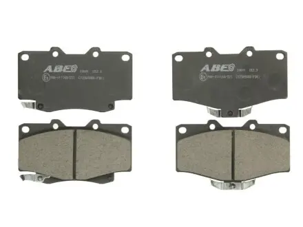 Комплект гальмівних колодок передн, TOYOTA 4 RUNNER II, 4 RUNNER III, FORTUNER, HILUX IV, HILUX V, HILUX VI, HILUX VII, LAND CRUISER, LAND CRUISER 90 VW TARO 2.2-4.2D 01.84 ABE C12089ABE Купити в Україні