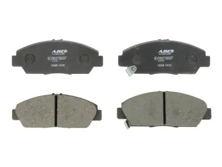 Комплект гальмівних колодок передн, HONDA ACCORD IV, ACCORD V, ACCORD VI, ACCORD VII, CIVIC VII, CR-V I, HR-V, INTEGRA, LEGEND IV, ODYSSEY, ORTHIA / PARTNER, PRELUDE III 1.6-3.7 04.87 ABE C14037ABE Купити в Україні