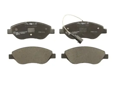 Комплект гальмівних колодок передн, ALFA ROMEO MITO FIAT BRAVO II, STILO LANCIA DELTA III, LYBRA 1.3D-2.4 10.01-10.18 ABE C1F038ABE Купити в Україні