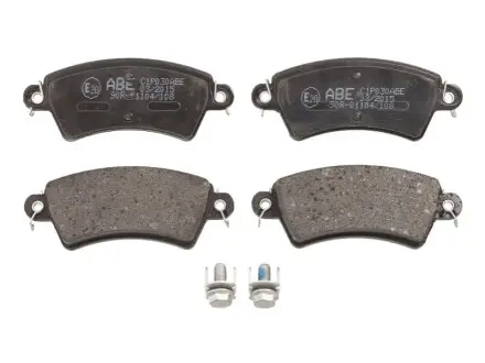 Комплект гальмівних колодок передн, CITROEN XSARA PEUGEOT 206, 306 1.4-2.0D 02.97-09.09 ABE C1P030ABE