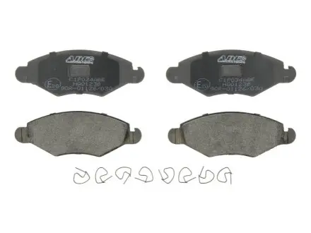 Комплект гальмівних колодок передн, PEUGEOT 106 II, 206, 206+, 306, J5 1.1-2.0 09.90 ABE C1P034ABE Купити в Україні