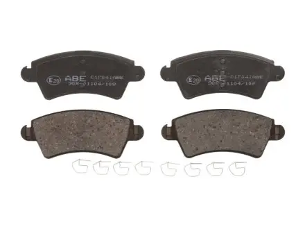 Комплект гальмівних колодок передн, PEUGEOT 206, 306 1.6-2.0D 04.93-09.09 ABE C1P041ABE Купити в Україні