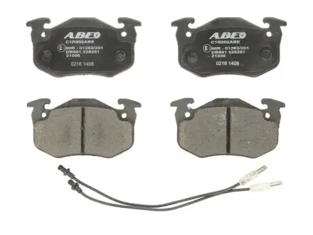 Комплект гальмівних колодок передн, RENAULT 18, 5, CLIO I, RAPID, SUPER 5, TWINGO I 1.0-1.6D 01.72-06.07 ABE C1R002ABE Купити в Україні