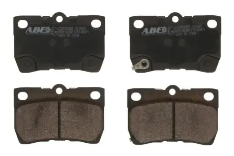 Комплект гальмівних колодок задн, LEXUS GS, IS C, IS II, IS III TOYOTA CALDINA, CROWN, MARK II, MARK X I, MARK X II, OPA 1.8-4.6 08.96 ABE C22033ABE Купити в Україні