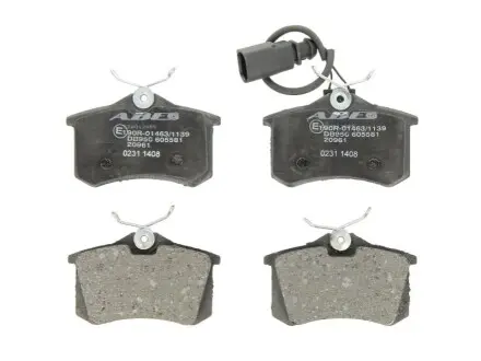 Комплект гальмівних колодок задн, DS DS 3 AUDI A4 B5 FORD GALAXY I, GALAXY MK I SEAT ALHAMBRA, IBIZA IV, IBIZA IV SC VW BEETLE, CADDY III, GOLF III, GOLF IV, GOLF V 1.0-Electric 07.90 ABE C2W012ABE Купити в Україні