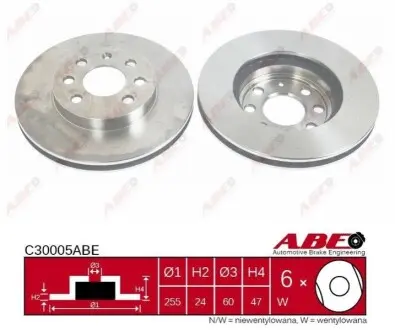 Диск тормозной ABE C30005ABE Купить в Украине