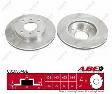 Диск тормозной ABE C31056ABE Купить в Украине