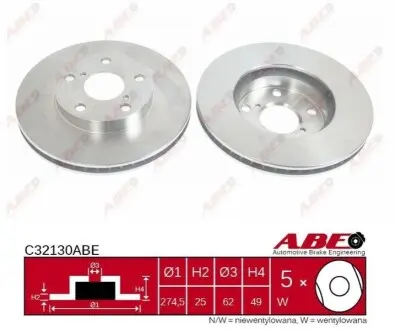 Диск тормозной ABE C32130ABE Купить в Украине