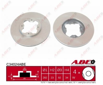 Диск тормозной ABE C34024ABE