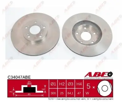 Диск тормозной ABE C34047ABE Купить в Украине