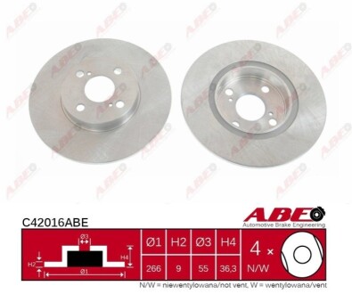 Диск тормозной ABE C42016ABE