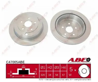 Фото Гальмівний диск ABE (C47005ABE) зображення 1
