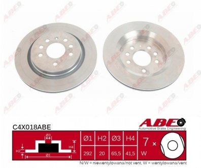 Диск тормозной ABE C4X018ABE