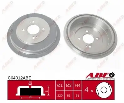 Тормозной барабан ABE C64012ABE