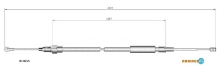 Трос ручного тормоза ADRIAUTO 030255