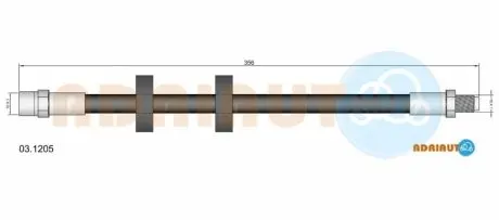 Фото 1 — VW шланг гальмівний передній. 100/200 -90 ADRIAUTO (031205) Фото VW шланг гальмівний передній. 100/200 -90 ADRIAUTO (031205) зображення 1