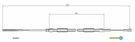 Трос ручного тормоза ADRIAUTO 050233