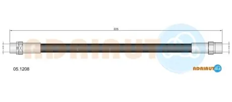 Фото BMW шланг гальмівний задн. E36 ADRIAUTO (05.1208) зображення 1