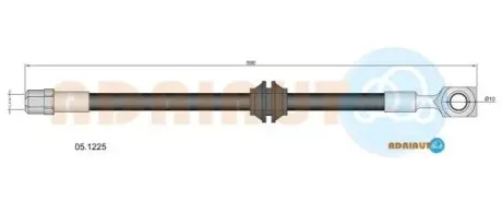 BMW шланг гальмівний передн. MINI Cooper, Cooper S, One, One D, Works ADRIAUTO 05.1225 Купити в Україні