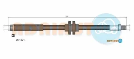 CHEVROLET Гальмівний шланг AVEO 1.2-1.4 11 ADRIAUTO 06.1224 Купити в Україні