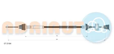 Фото Тросовий привод, привод зчеплення ADRIAUTO (070164) зображення 1