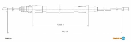 Трос ручного тормоза ADRIAUTO 0702001 (фото 1)