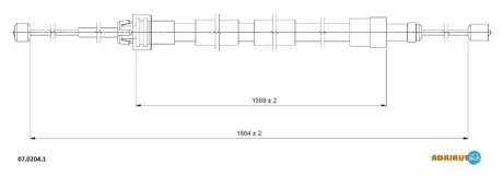 Трос стоянкового гальма ADRIAUTO 0702041 Купити в Україні
