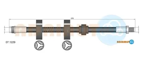 CITROEN тормоз.шланг передний.XM -94 ADRIAUTO 07.1229 Купить в Украине