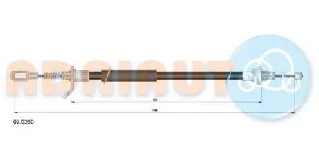 Трос стоянкового гальма ADRIAUTO 09.0260 Купити в Україні