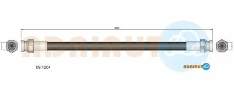 KIA Шланг гальмівний задн.Rio 00- ADRIAUTO 09.1204 Купити в Україні