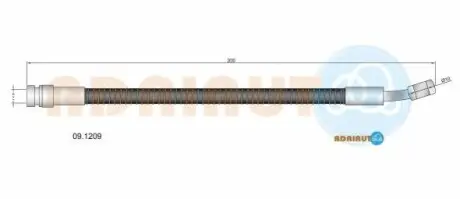 Шланг гальм. передн. KIA PICANTO -11 ADRIAUTO 09.1209 Купити в Україні