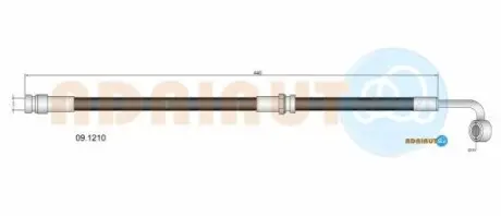 Шланг гальм. задн. прав.ABS KIA PICANTO -11 ADRIAUTO 09.1210 Купити в Україні