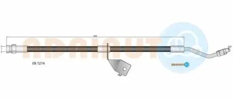 Фото 1 — HYUNDAI шланг гальмів.передн.прав.ix35,Kia Sportage 10- ADRIAUTO (09.1214) Фото HYUNDAI шланг гальмів.передн.прав.ix35,Kia Sportage 10- ADRIAUTO (09.1214) зображення 1