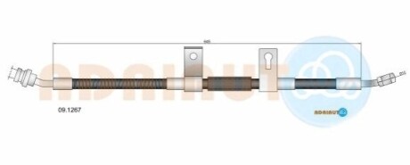KIA шланг гальмівний передній..Sorento -06 ADRIAUTO 09.1267 (фото 1)