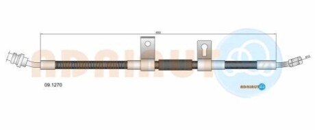 KIA шланг гальмівний передній..Sorento 06- ADRIAUTO 09.1270 (фото 1)