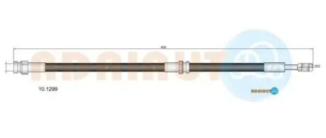 Фото HYUNDAI шланг гальм. передн. правий Tucson -10, KIA Sportage 04- ADRIAUTO (10.1299) зображення 1