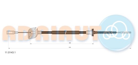 FIAT Трос зчеплення SEICENTO / 600 1.1 98-10 ADRIAUTO 1101431