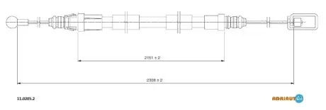Трос стоянкового гальма ADRIAUTO 1102052 Купити в Україні