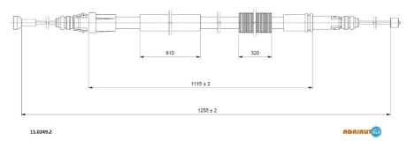 Трос стоянкових гальм ADRIAUTO 1102492 (фото 1)