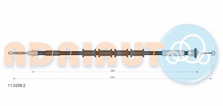 Трос остановочных тормозов ADRIAUTO 1102592
