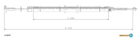 Трос ручного тормоза ADRIAUTO 110272 Купить в Украине