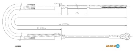 Трос ручного гальма ADRIAUTO 11.0281