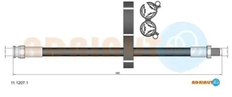 Фото FIAT шланг тормозной задн. лев.Ducato -02 ADRIAUTO (11.1207.1) изображение 1