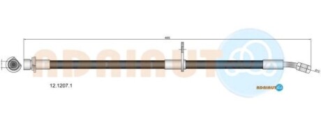 Шланг тормозов. задн. лев. HONDA ACCORD -08 ADRIAUTO 12.1207.1 (фото 1)