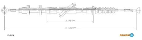 Тросовий привод, привод зчеплення ADRIAUTO 130123 Купити в Україні