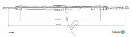 Трос ручного тормоза ADRIAUTO 130268