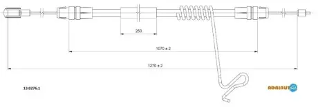 Фото Трос остановочных тормозов ADRIAUTO (1302761) изображение 1